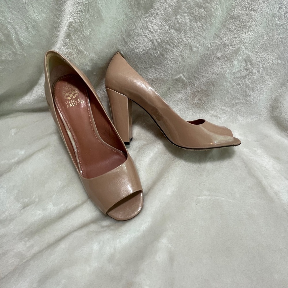 Vince Camuto Pearl Pink Open Toe Women’s Size 10